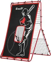 Everfit 2 in 1 Baseball Net Pitching Target Kit, Practice Dummy Batter Strike Zone Sports Portable Softball Training Aid Screen Backyard Indoor Outdoor Camping Equipment, with Carry Bag Blue