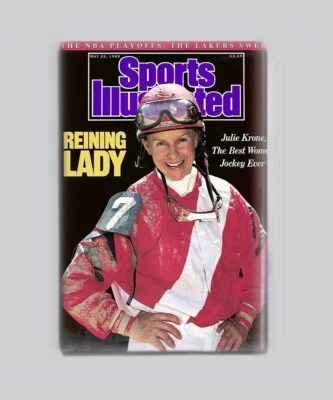 Julie Krone Horse Racing Jockey Sports Illustrated 1989 2"X3" Fridge MAGNET