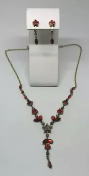 NIB 2004 Avon Products Stunning Scarlet Y Giftset Necklace And Pierced Earrings