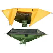 WIYPRQZ Camping Hammock with Mosquito Net and Rain Fly Cover Portable Lightwe...