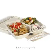 3 Compartment Bio Asian Takeaway Box (530/150/150ml) - NATURAL 500 pcs