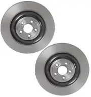 Brembo Set 2 Rear 376mm PVT Brake Disc Rotors For Jaguar F-Type XF XJ XKR XJR575 (for: Jaguar)