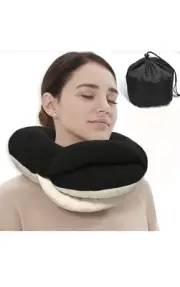 BUYUE Travel Neck Pillows for Airplanes, 360° Head Support Sleep for Long Flight