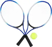 YARNOW 1Set Tennis Racket Set with Practice Ball Lightweight Outdoor Sports for Backyard Play Easy to Swing Encourages Parent Interaction