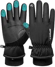 Winter Gloves Cycling Gloves with Touch Screen Fingers for Men Warm,H HOME-MART -20℉ Windproof Waterproof Ski Women Running Gloves with Touchscreen Thermal Lining Anti-Slip for Motorcycle Snowboarding