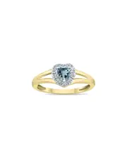 Gem Spark 14K 0.51 ct. tw. Diamond & Aquamarine Ring