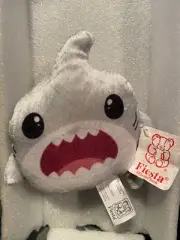Fiesta Small Flat Shark 6" X 6.5" Plush *New w/Tag w/Wear* cc1