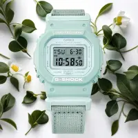 在飛比找Yahoo奇摩購物中心優惠-CASIO 卡西歐 G-SHOCK 自然系列 湖水藍 布質錶