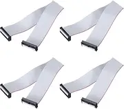 uxcell 4 Pcs IDC Flat Ribbon Cable, 2.54mm Pitch 33mm Width 30cm Long 26 Pin FC to FC Flat Ribbon Connector Jumper Wire for PC, LED Displays