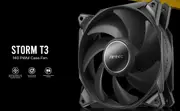 Antec Storm 140mm T3 PWM FDB 3 pack, High Airflow 112 CFM, Air Pressure 2.7, Noise Level 33.69 Woven Cable, PMW Daisy Chain design Fan, 3 Yrs Warranty Storm T3 140_3pks