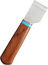 Angoily 1Pc Durable Leather Cutting Tool with Wooden Handle Essential Leather Craft Cutter for DIY Projects Easy Control for Beginners and Professionals