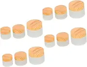 LOLIPPYY 12Pcs Portable Cosmetic Containers with Grain Lid Travel Jars for Creams Lotions Essential Oils Durable Household Sample Jars Dust Leak Design