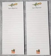 French Themed Grocery List Refrigerator Notepads Liste d'epicerie - Set of Two Pads