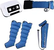 Compression Pump Recovery Boots - Electric Air Compression Leg Massager for Enhanced Blood Circulation & Lymphatic Drainage; Versatile Waist, Foot, and Arm Massager (6 Cavity-1 leg 1 arm 1 belt and machine)