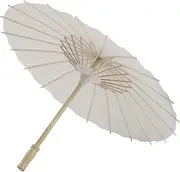 Paper Umbrella Wedding Decorations for Ceremony Chinese Style Umbrella Classical Umbrella Japandi Decor White Parasol Umbrella Lace Retro Umbrella White Umbrella Wooden Graffiti/191