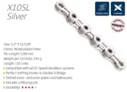 KMC X10SL 10 Speed Chain — 116 Links / Silver — AUS STOCK — Bike MTB Road