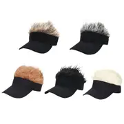 Wig Golf Baseball Cap With Fake Hair Cap Sun Visor Whimsy Fun Toupee Men Hats