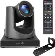 ADKIDO PTZ Camera, 20X Optic Camera Support Tracking, Zooming Video and POE with Network IP Live Streaming with HDMI, Simultaneous SDI and USB Video Output, for Conferences, Church, Teaching