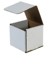 Pick Quantity! 1-200 5x5x5" White Corrugated Mailer Small Folding Square Boxes