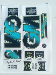 NEW 3D GM AION MANA EMBOSSED TOP QUALITY CRICKET BAT STICKER