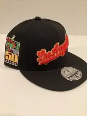 Los Angeles Dodgers Mitchell & Ness Topps Chrome Black Script Hat Cap Size 7 New