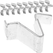 COHEALI 10pcs File Cabinet Laminate Buckle Shelf Brackets Doors Fixing Clamp Hardware Installation Clamp Metal Shelf Pegs Partition Board Clip Glass Shelf Supports Iron Silver