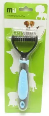 Miu Color Dual Sided Pet Grooming Tool Dematting Undercoat Comb -K5