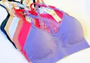 Sports Bras 3-6 Bra Yoga Gym Sleep Lace Racer Back Top 4008 No wire Soft Comfort