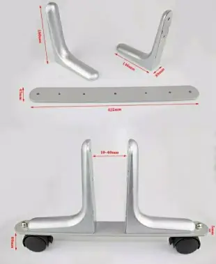 特賣-辦公家具五金配件獨立高屏風隔板隔斷配件立式屏風腳架移動屏風腳