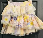 NEW Zimmermann Rhythmic Skirt Sz 3 Aus 12 14 Citrus Garden Dancer Dress Ruffle