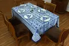 Floral Indien Hand Block Printed Cotton Table Cover, Wedding Tablecloth, Gifts