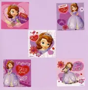 15 Sofia the First Valentine's Day - Large Stickers - Disney Princess