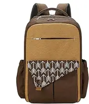 Frxib Large Backpack Diaper Bags | Two Layers Multi-function Waterproof Diaper Bag | High Capacity Stroller Diaper Pack Built-in USB Charging Port
