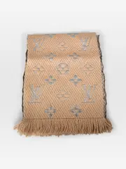 Beige Logomania Wool Scarf