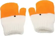 [FRCOLOR] Plush Winter Gloves for Women Furry Thick Knit Mittens Warm Long Gloves with Quirky Goose Design for Outdoor Activities and Daily Wear