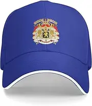 [Generic] Belgian National Emblem Hat Support Belgian Coat of Arms Baseball Cap Belgium Hat for Women Men Adjustable Hat