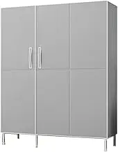 Portable Closet Wardrobe Durable Clothes Storage Organiser Foldable Washable Canvas Wardrobe with Hanging Rod for Clothes, Bags, Shoes