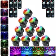 10Pcs Rotating Disco Ball Lights LED RGB DJ Party Lights Club KTV Strobe Remote