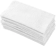 Dinner Cloth Napkins Cheesecloth 10 Pack,Gauze Napkins 100% Natural Soft Cotton,Washable Napkins Great for Weddings Decorative,Dinner Parties,Family Everyday Use,40 * 40cm (16 * 16 inches),White