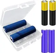 AAA Battery Container - Organiser Case for AA/AAA Batteries | Transparent Storage Box | AA Boxes | Portable Organizer Holder with Lid for Easy Access