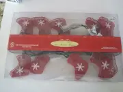 Metal Mesh Stocking Snowflake Light Set Christmas NIP