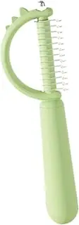 Generic Pet Grooming Rake Float Hair Remover Tool Deshedding Brush Portable Dog Grooming Brush for Long and Short Haired Cats Pet, Green