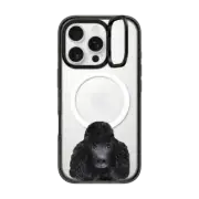iPhone 16 Pro Impact Ring Stand Case MagSafe Compatible Toy Poodle clear case dog portrait cute pet cell phone custom case