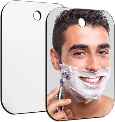 Shower Mirror Fogless for Shaving,6"x4"Small 6"L x 4"W, Silver