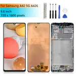 適用於 SAMSUNG GALAXY A42 5G A426 LCD 顯示屏觸摸屏數字化儀組件, 帶框架 A426 LC