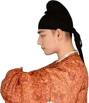 [JIMINISO] Neck Lion Printed Robe Men Ancient Chinese Costumes Tang Dynasty Samurai Cosplay Stage Performance Clothes