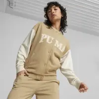 在飛比找momo購物網優惠-【PUMA】外套 女款 運動外套 棒球外套 歐規 卡其 67