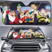 Snow White And The Seven Dwarfs Driving Car Sun Shade, Snow White Grumpy