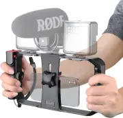 Zeadio Smartphone Stabilizer Grip, Cellphone Video Rig Tripod Mount Holder, with