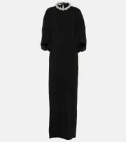 [Stella McCartney] Stella McCartney Crystal-braided maxi dress AU 2 black
